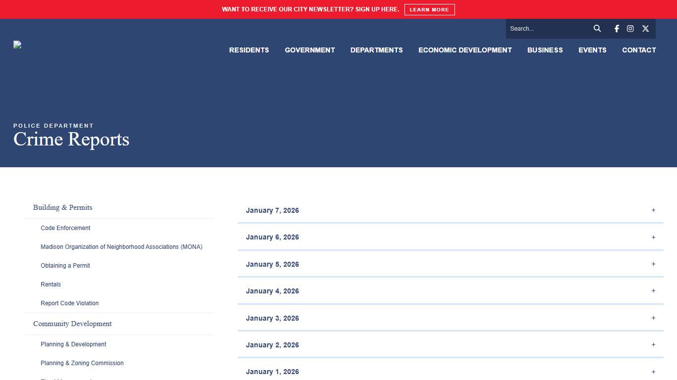 Crime Reports Madison The City